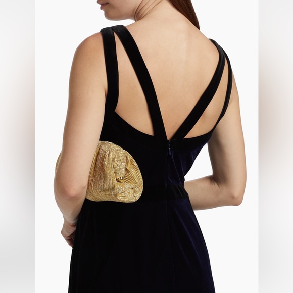 Marchesa Notte***Navy + Black Velvet Maxi Dress***Size 4 $895 CURRENT NWT - Picture 9 of 12